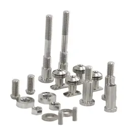 Titanium Alloy Full Set Bolts for Brompton Folding Bike, Caliper Clip, Brake Pad Bolts, Screw Nuts, 46g-Set, Brompton Part, 2018