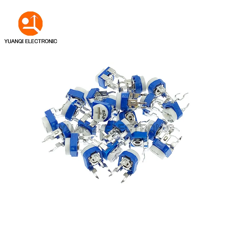 130pcs Trimming Potentiometer RM-065 top adjustment 100ohm-1Mohm RM065 Variable Resistors Assorted Kit 13Type*10pcs=130pcs