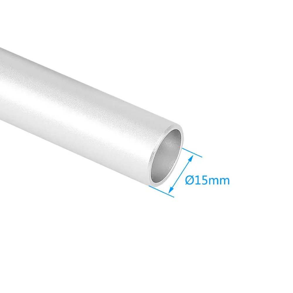 Haoge VA-PR28W 28cm (11 Zoll) lange Aluminium Legierung Stange 15mm Stangen mit M12 Gewinde für Kamera Schiene Unterstützung System Silber