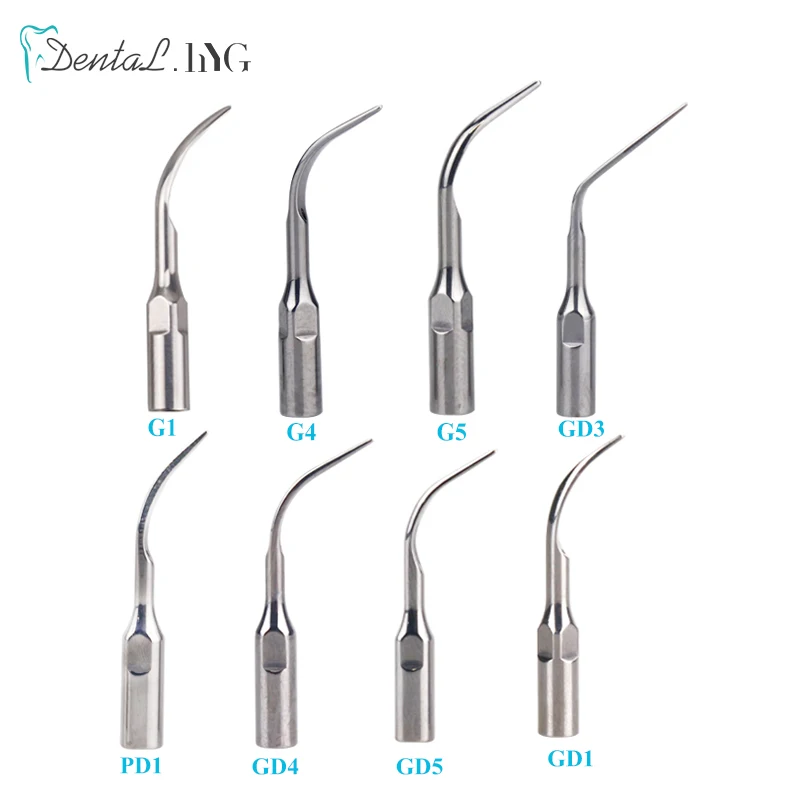 5Pcs/pack Dental Ultrasonic Scaler Scaling Tips G1 G2 G3 G4 G5  GD1 GD3 Fit EMS Woodpecker Handpiece Dentistry Instrument