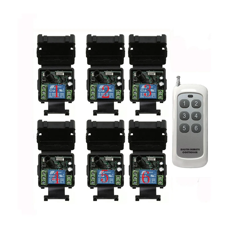 

500M DC12V 24V 1 CH Channel 1CH RF Wireless Remote Control Switch System Transmitter+Receiver,315/433 MHZ / window/Garage Doors