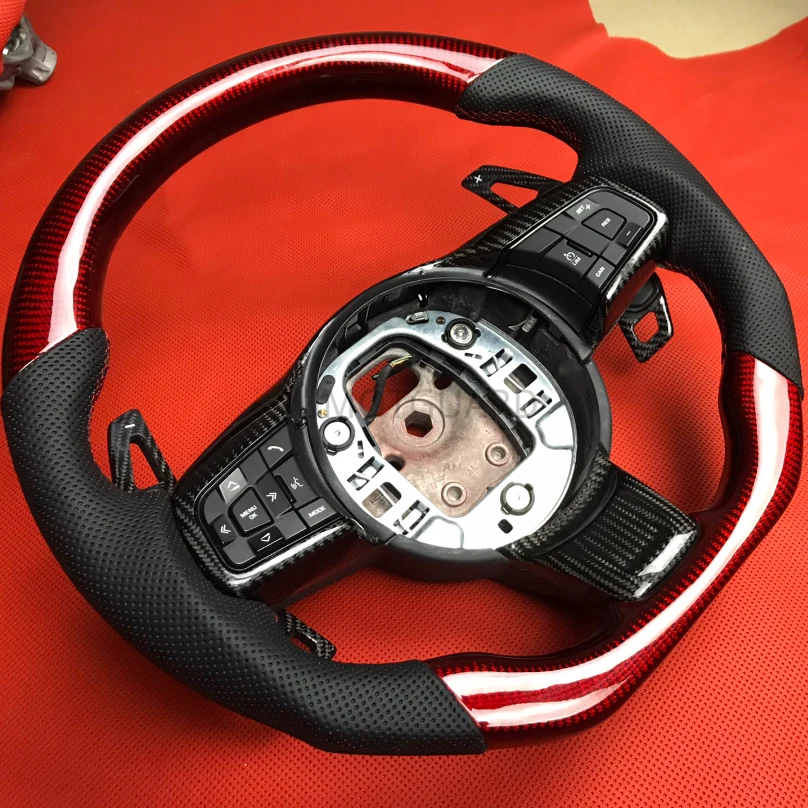 For Jaguar XF XE XJ XK xfl XF XE F-PACE Car-styling Carbon Fiber Steering Wheel