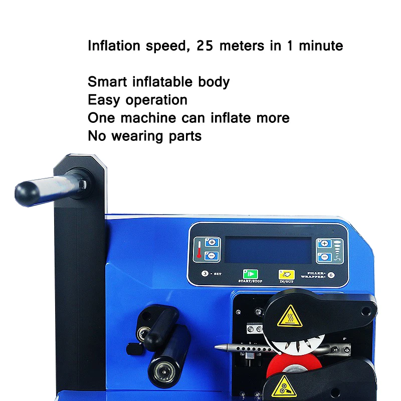 Máquina de almofada de ar do amortecedor saco bolha cabaça filme inflator monitoramento inteligente desligamento automático sem filme