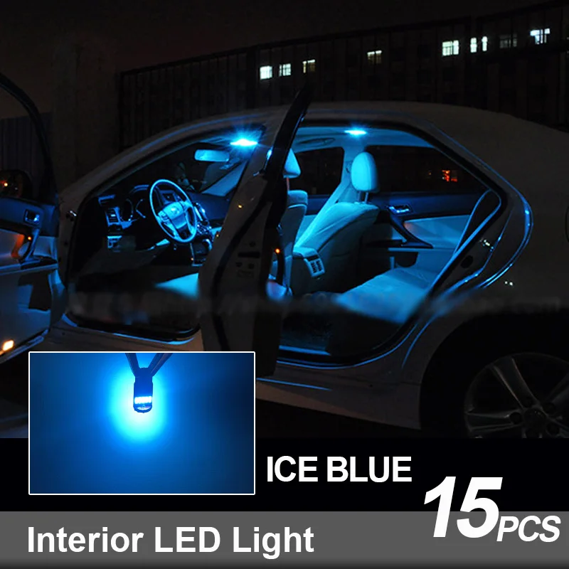 15pcs Canbus White Car LED Interior Light Kit Reading Ceiling Bulbs Fit For 2012-2018 Opel Mokka Vanity Mirror Light Trunk Lamp