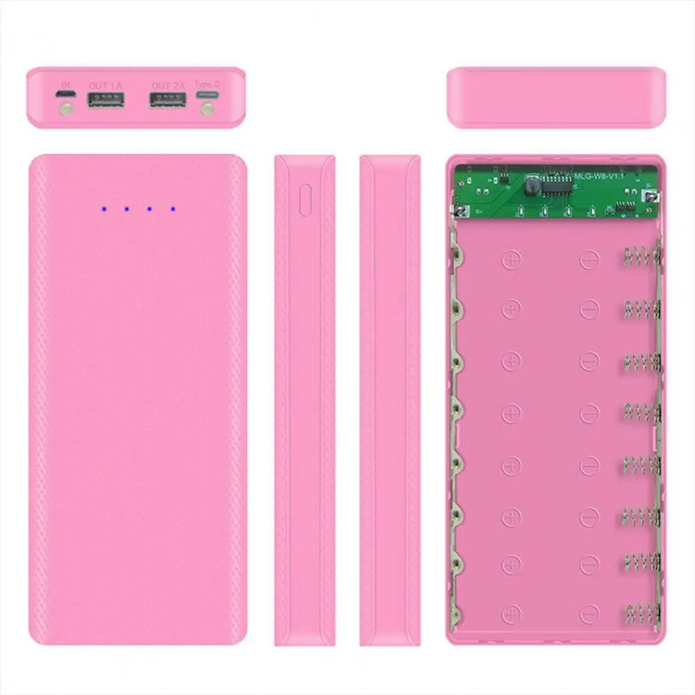 W8 Power Bank Case Battery Holder 8*18650 Charger Box Power Bank Battery Box DIY Battery Shell Case Charging Storage Case image 5