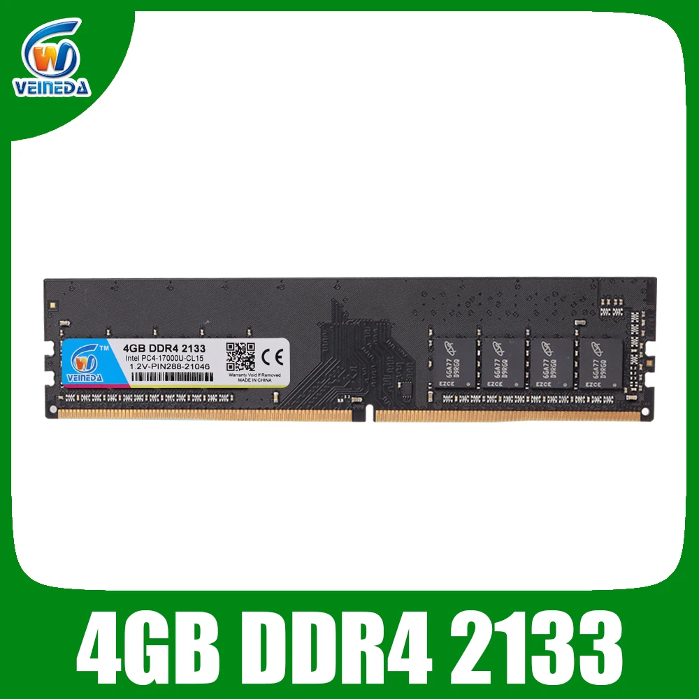 

VEINEDA DDR4 4GB 8GB Memoria Ram ddr 4 2133 2400mhz For Intel AMD Desktop PC4-17000