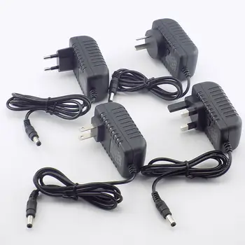 AC DC 12V 1A 2A 3A 2000mA 3000mA adaptör güç kaynağı AB, İngiltere, Avustralya, ABD fişi 5,5*2,5mm duvar şarj cihazı DC erkek dişi LED şerit ışık için 10 best sales Furman güç düzenleyici - №3