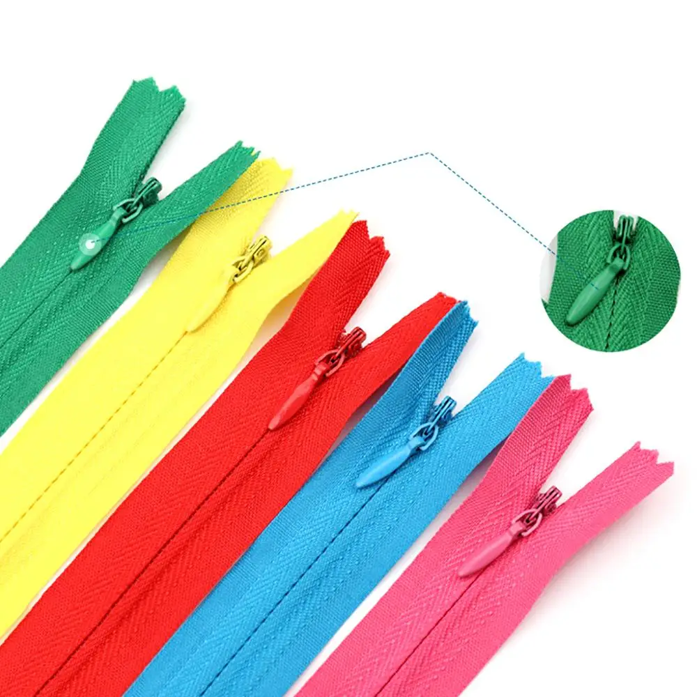 10Pcs/Pack 28cm 35cm 40cm 45cm 50cm 55cm 60cm 3# Invisible Zipper Nylon Coil Zipper  For DIY Handcraft Cloth Sewing Accessories