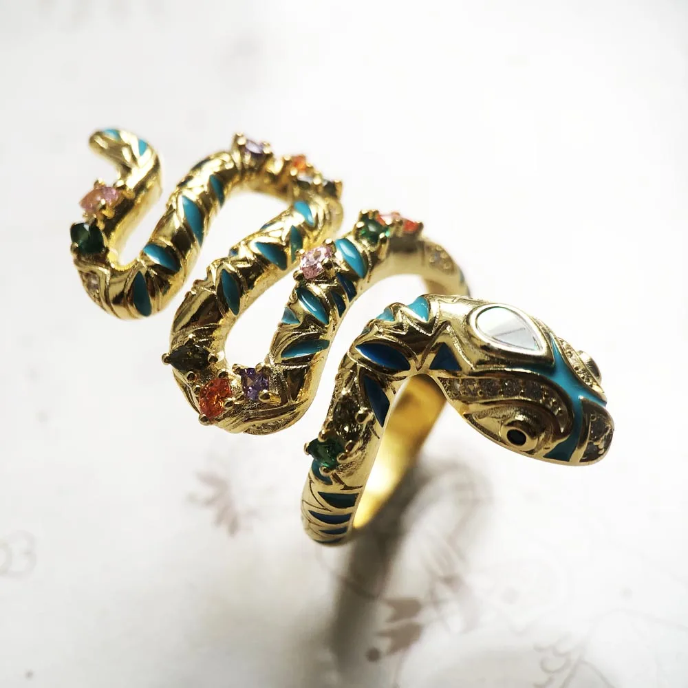 Ring Bright Golden Snake,Europe Style Fine Jewerly For Women,2021 Brand New Gift In ,Super Deals