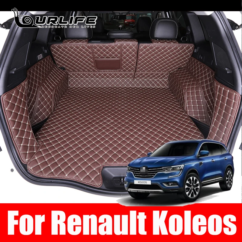 Car Styling Trunk Protection Mat Leather Pad Car Decoration Carpet Accessories For Renault Koleos 2 Samsung QM6 2016-2021