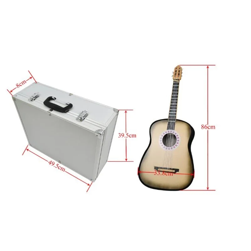 Appearing Guitars and Floating Guitar-Magic Tricks-Stage Props-Comes with Carrying Case Illusion Sabini-Red  Art Product