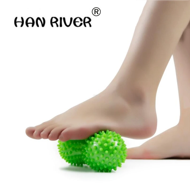 

HANRIVER 1 pcs 15 x 7 cm Peanut Massage Ball Roller Soft Reflexology Stress Relief for Palm Foot Arm Neck Back Body Hand