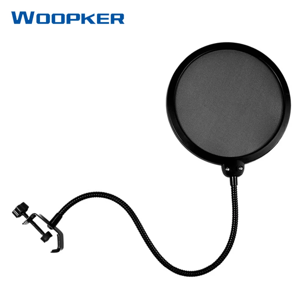 Durable Microphone Pop-filter Bilayer Recording Double Layer Studio Clamp Mic filter Windscreen Accessories