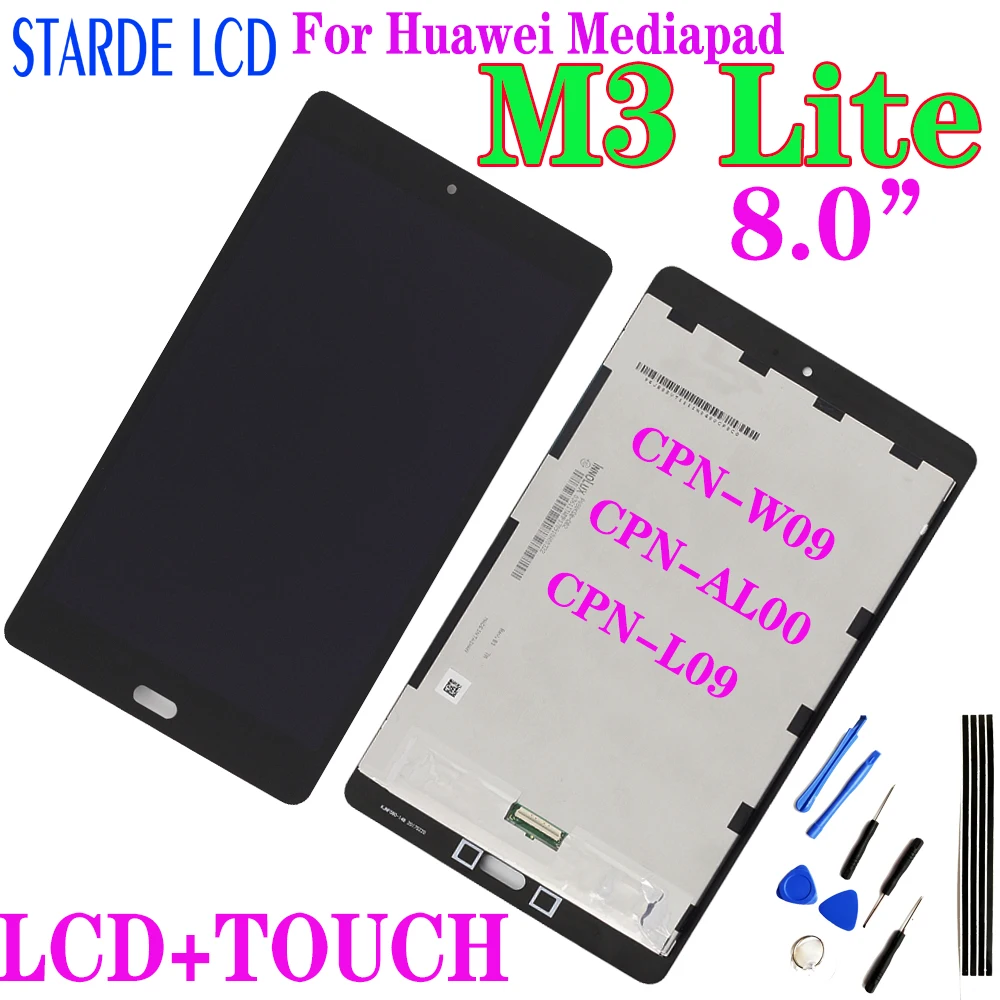 8.0inch For Huawei Mediapad M3 Lite 8 8.0 LCD Display Touch Screen Digitizer Assembly For M3 lite CPN-W09 CPN-AL00 CPN-L09 LCD