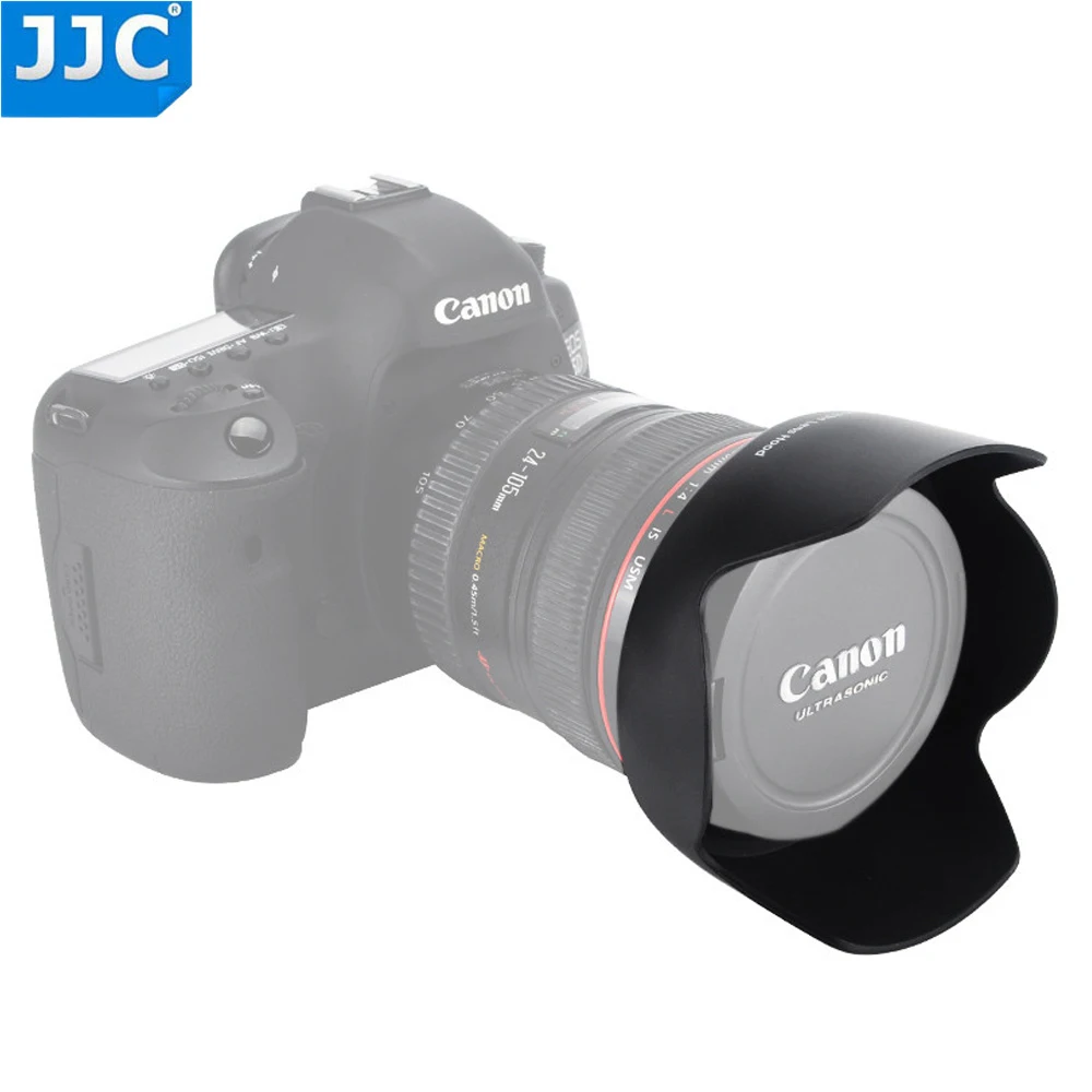 

JJC Black Camera Lens Hood Flower Shade For Canon EF 24-105mm f/4L IS USM Lens Hood Replaces EW-83H