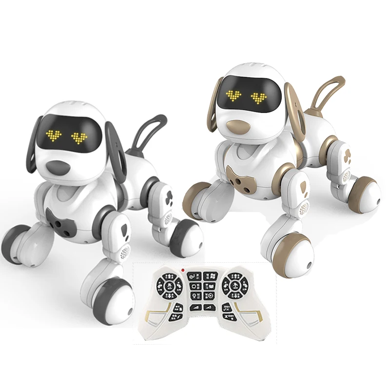 Novo programável 2.4g rc robô cão brinquedo inteligente para crianças brinquedo presente de aniversário controle remoto sem fio inteligente falando