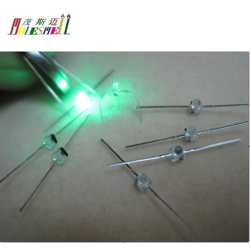 

50pcs/100pcs/500pcs/1000pcs/2000pcs 1.5mm Mini Green Water Clear LED Leds Made in Taiwan