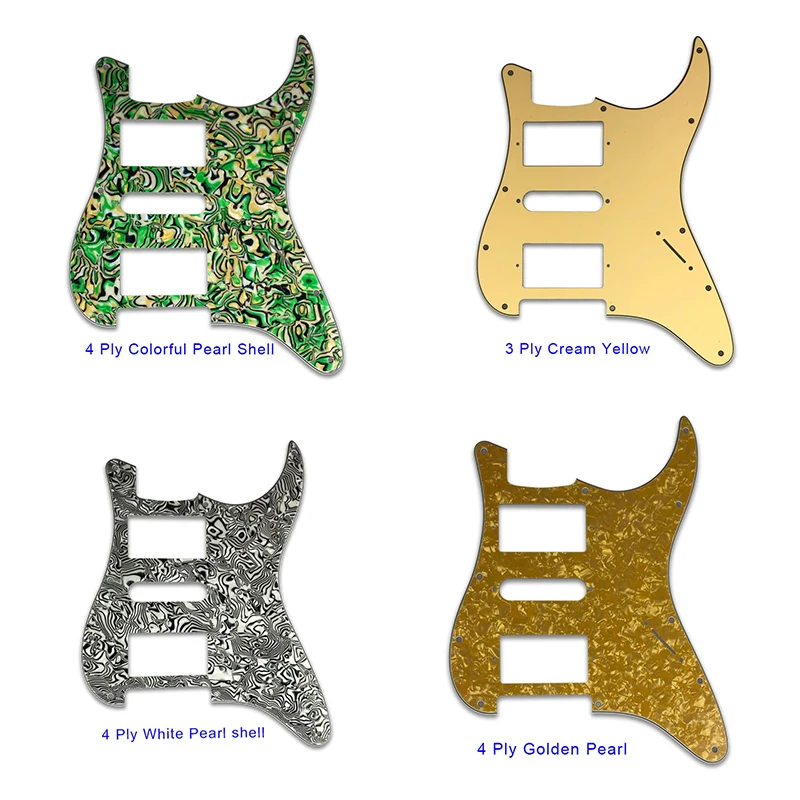 

Guitar Parts Pickguard With 11 Screws For Fender Strat Guitar USA/Mexican ST HSH Guitar With PAF Humbucker No Control Hole