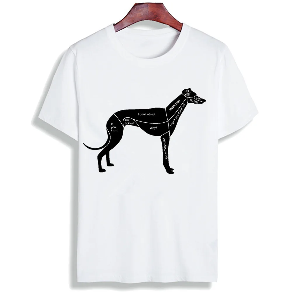 Dog Printed T-shirt for Women Short Sleeve Greyhound Dog Minimalist Quotes Print Women\'s Tops Anime Cartoon T Shirt for Female