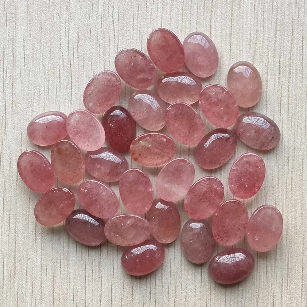 Good quality natural strawberry gold color stone Oval cabochon bead 13x18mm for jewelry making wholesale 30pcs/lot free shipping