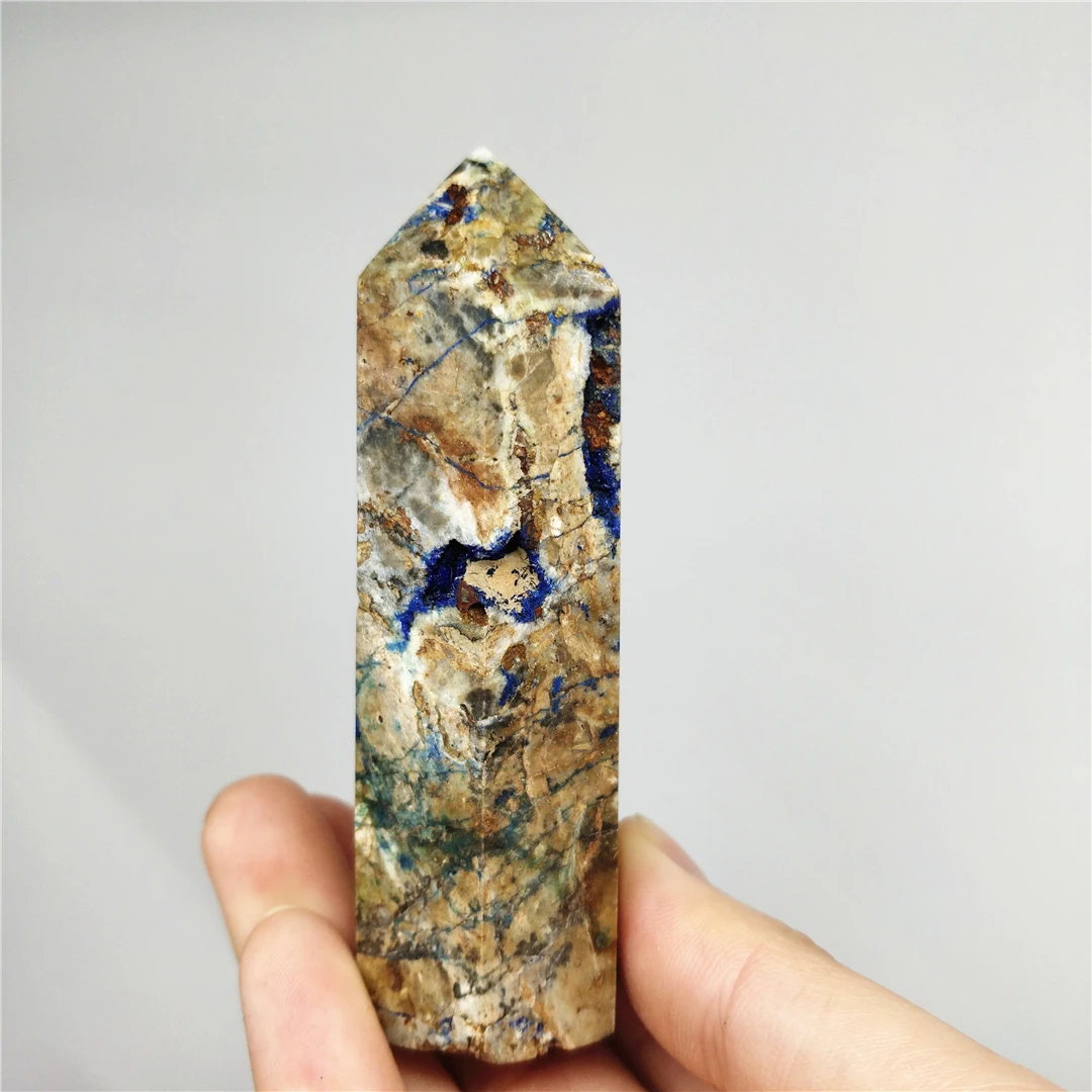 100-600g Natural Raw Azurite Quartz Point Chessylite Decorative Geological Rocks Tower Gemstones And Crystals Healing Minerals