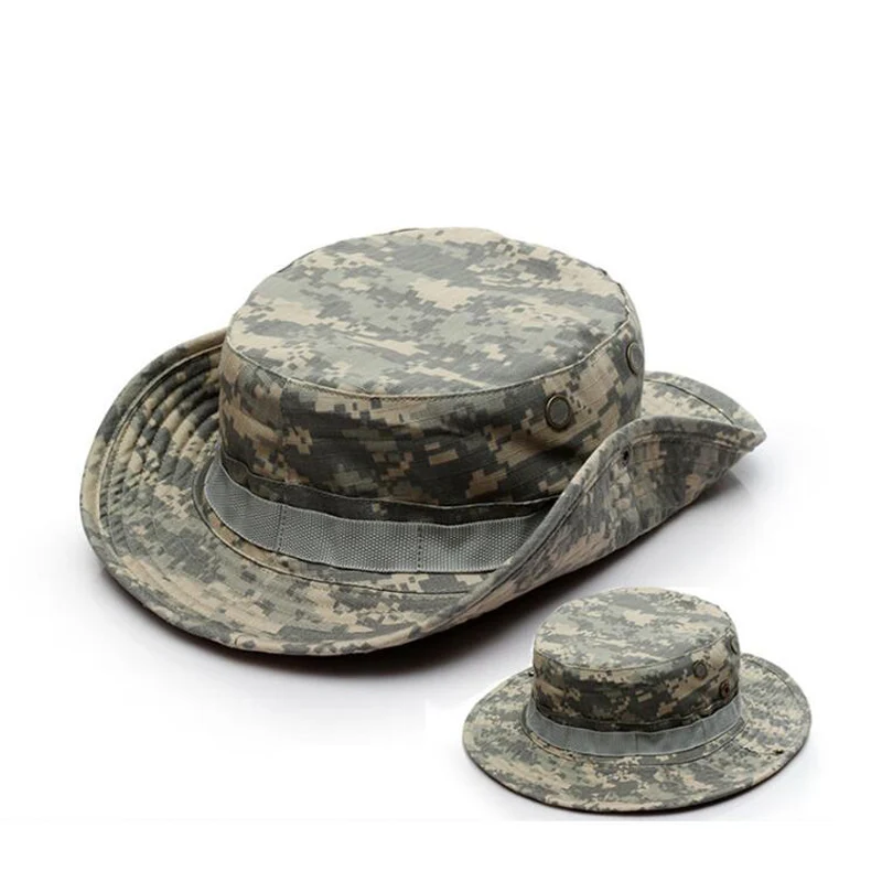 Outdoor Camouflage Bonnie Army Cap Men Military Hat Quick Dry Sun Bucket Cap Tactical Fishing Hat For Camping Hiking Accessories