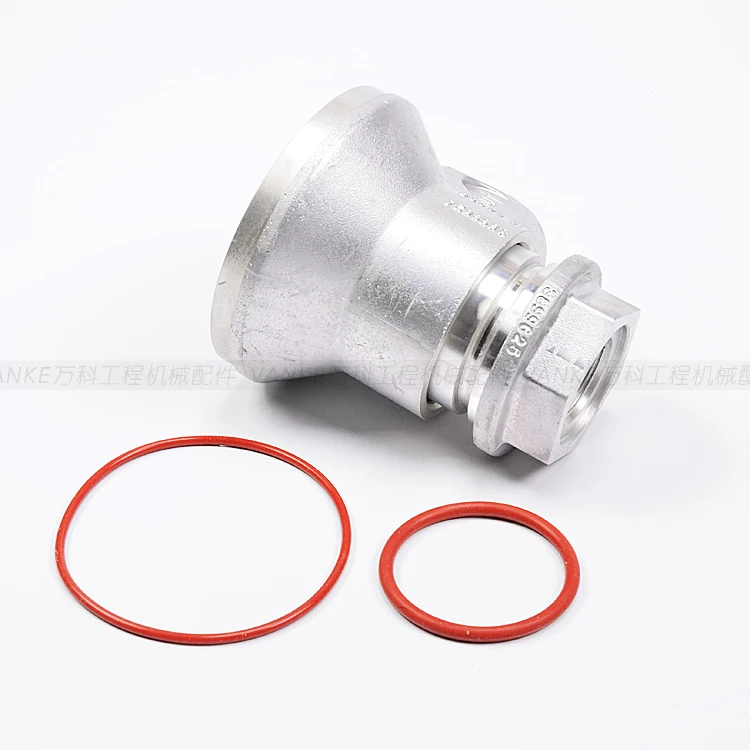 Free shipping for Komatsu pc300-7 oil filter element connector pc360-7 base 6D114 aluminum seat for mechanical filter connection