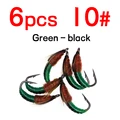 6pcs size 10 green