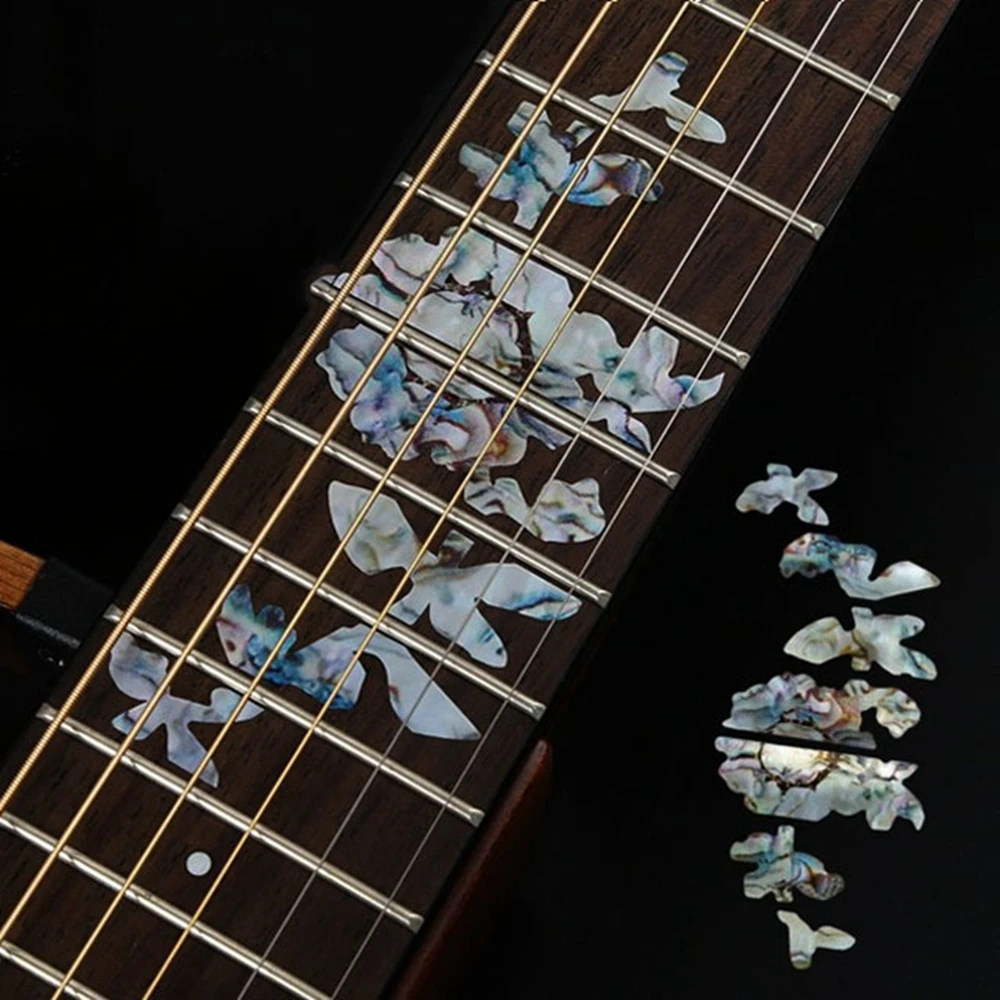 22 Styles Ultra Thin Cross Inlay Decals Fretboard Sticker Music Instrument Decorations Electric Acoustic Guitar Bass Accessory