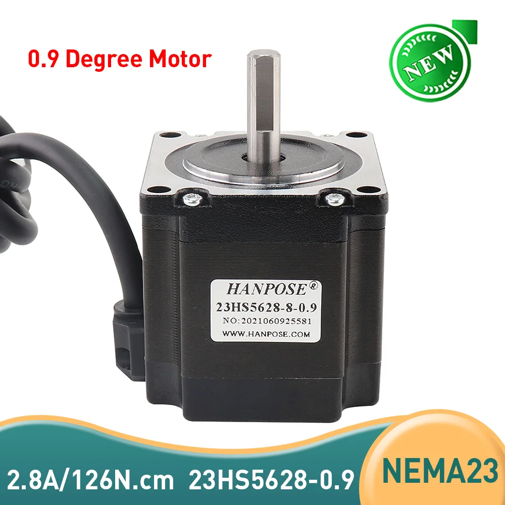 1PCS Nema23 Stepper Motor 23HS5628-0.9 degrees 2.8A 126N.CM  4-lead 57 Series motor for ISO CNC Laser Grind Foam Plasma Cut