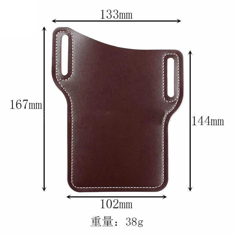 Fashion Leather Waist Belt Loop Men Cellphone Loop Holster Case Belt Waist Bag Props Leather Purse Phone Wallet