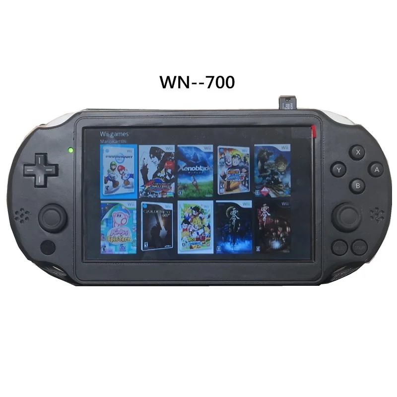 Game boy 5 com 7 polegadas, versão nova, ips, lcd, com joystick duplo, wii e nghz 2 em 1, jogo menino modificado por pcb original, sem raspberry pi