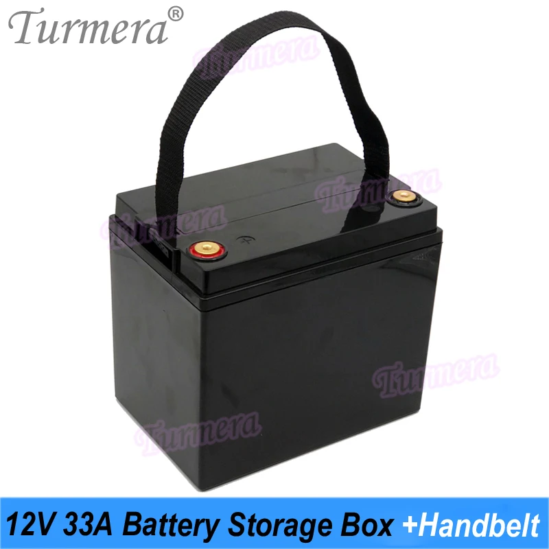 Turmera 12V 33Ah Battery Storage Box for 3.2V 32700 Lifepo4 Battery for 12V Solar Power System or Uninterrupted Power Supply Use