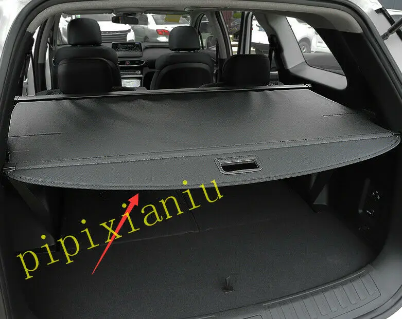 

Black Rear Trunk Cargo Shade Rest Curtain Cover For Hyundai Santa Fe 2019-2021 car accessories