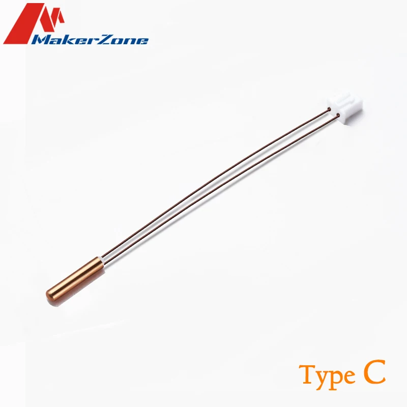 M3 Stud Screw-In Thermistor Cartridge NTC 100K 3950 1% Three Types For 3D Printer Extruder Mk8 V6 Volcano CR10 M3 Hotend