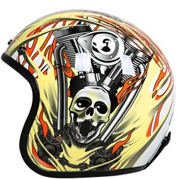 

Cool Motorcycle Helmet 3/4 Open Face Retro Personality Man Woman Scooter Helmets Fiberglass Shell Casco Moto Capacete