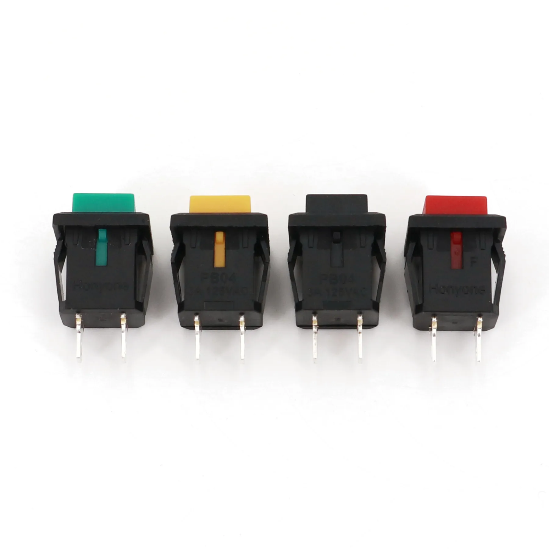 10Pcs Honyone PB04-B Series 2-Pin Momentary Reset Mini Square Push Button Switch Normally Open 3A/125VAC