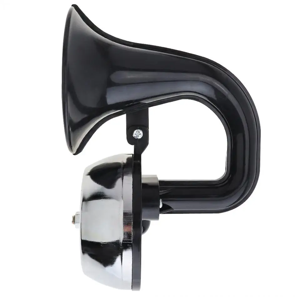 12V 24V 126DB Super Loud Air Horn Waterproof Snail Air Horn Dustproof with Bracket for Cars Vehicle Boat