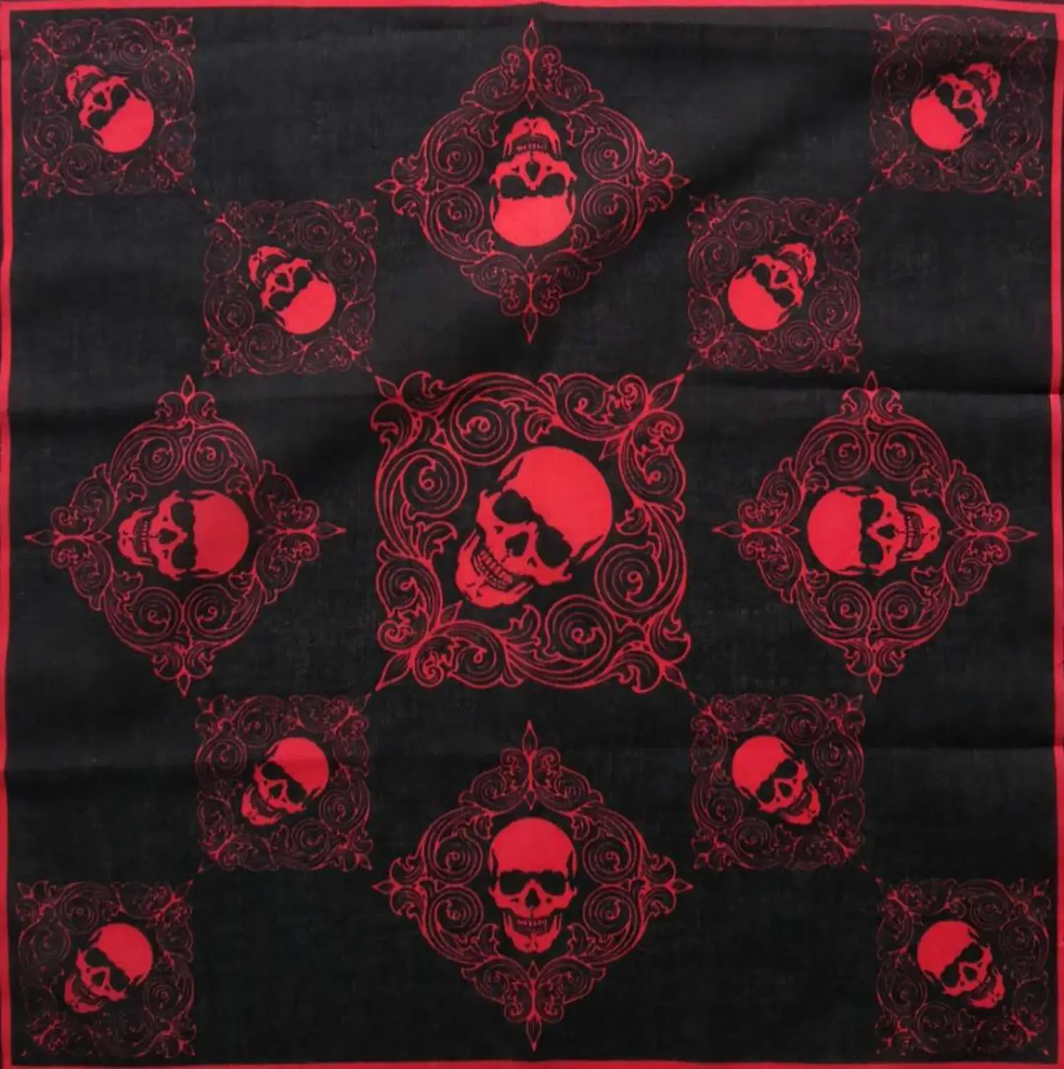 More Colorfull Printed Skull Paisley Geometric Cotton Bandanas Women Headband Square Scarf Neckerchief Headwear Hairband