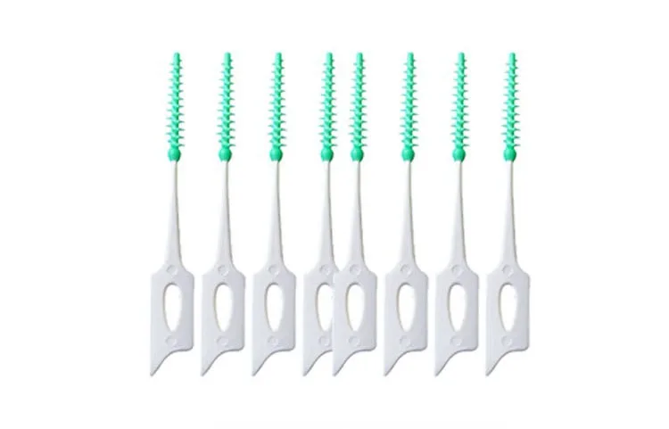 Tooth Stick 20pcs/pack Push-pull Interdental Tooth Brush Gum Interdental Brush Orthodontic Brush Remove Residue Oral Care Sale