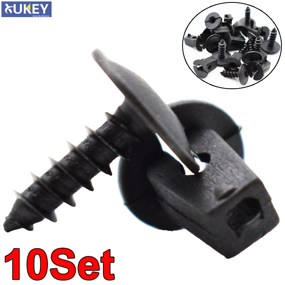 10set Fender Liner Guardabarros Fastener Clips tornillos de retención para Volkswagen VW Passat B5 B6 B7 CC Golf MK6 Tiguan Touran Polo