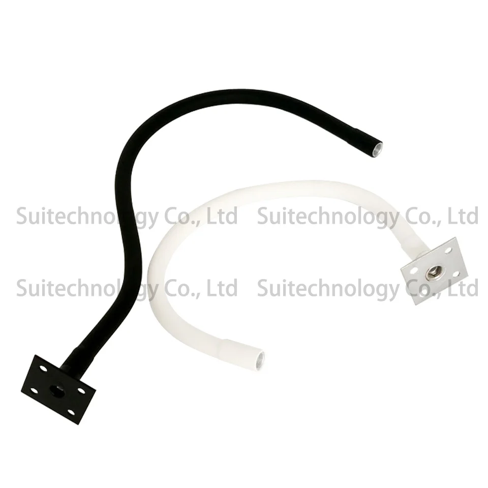 Diameter 12mm Serpentine Tube Silicone Universal Shaping Hose LED Flexible Goosneck M10 M8 Male Female With Square Holder