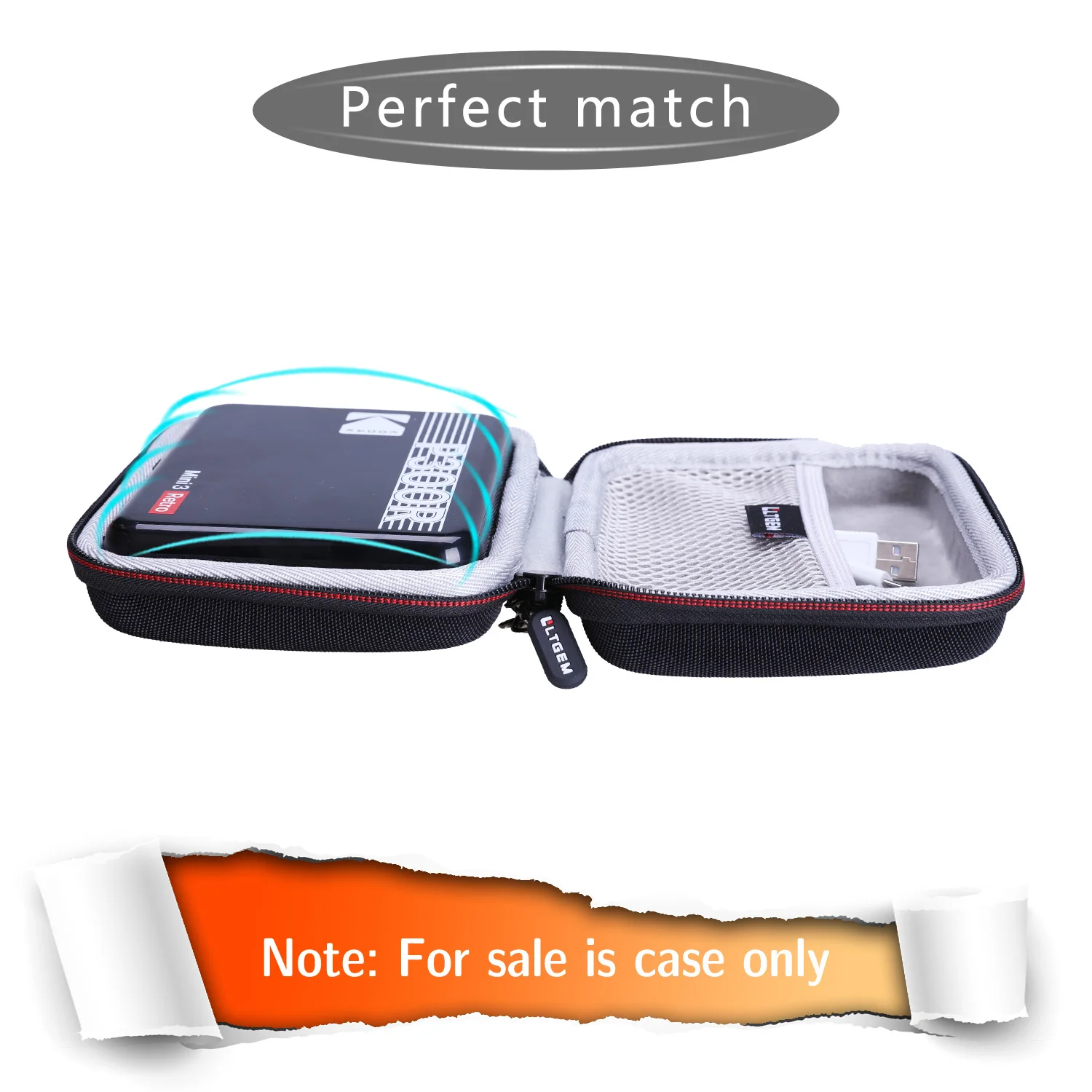 Ltgem Waterdichte Eva Hard Case Voor Kodak Mini 3 Retro Draagbare Telefoon Printer