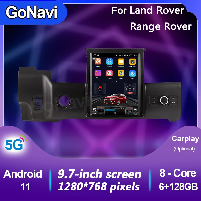 

GoNavi android 11 car radio Central Multimedia intelligent system tonch screen GPS For Land Rover Range Rover Sport 2010-2013