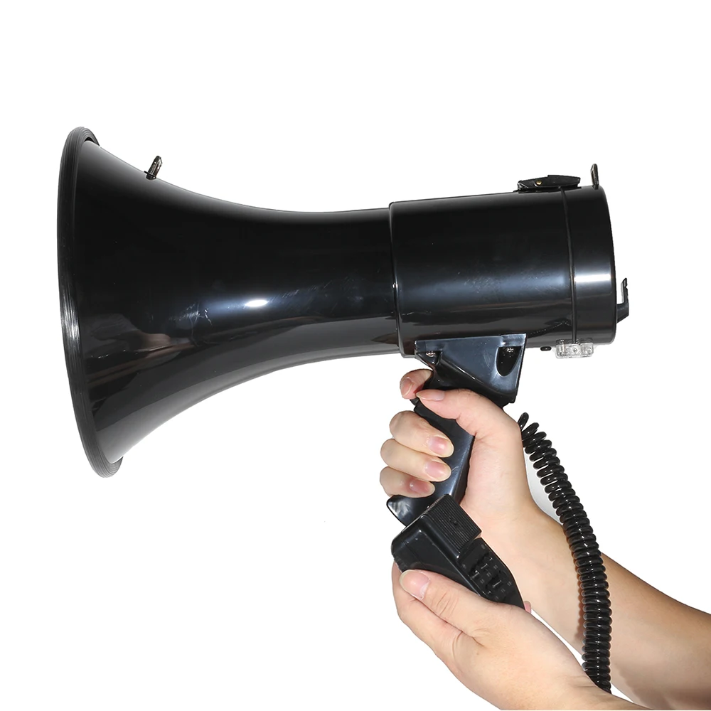 50W High Power Portable Hand Megaphone Loud Speaker Recording Horn Tour Guide Speakers Loud Volume