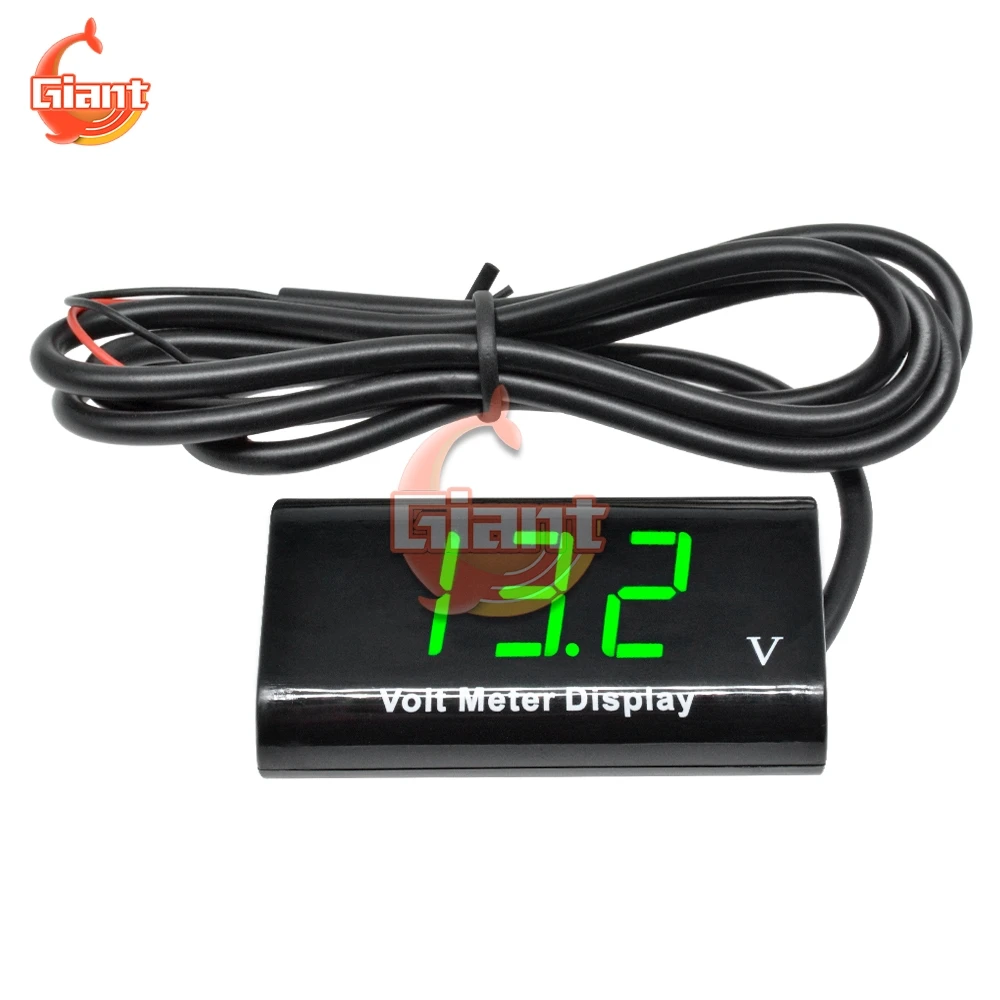 DC 5V 12V IPX6 Waterproof Voltmeter 12V Car Boat Motorcycle 0.56 inch LED Digital Display Volt Voltage Meter Mini Tester Panel