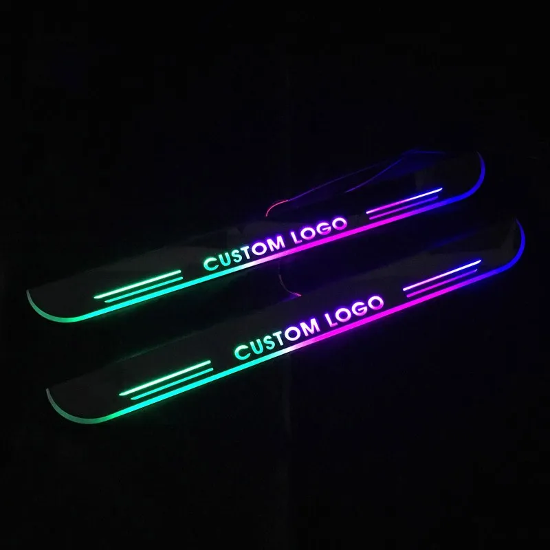 

Door Acrylic Sill Plate Guard Light For Mazda 3 Skyactiv 2014 - 2019 Pedal Pathway Welcome Car Scuff Led Moving Colorful Lights