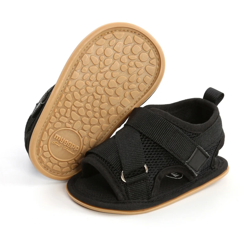 Bobora-Sandales pour bébés filles et garçons, chaussures d'été pour bébés, semelle en caoutchouc coordonnante souple de qualité supérieure, premiers pas pour tout-petits