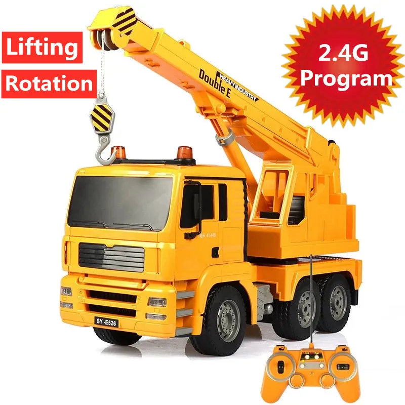 Multi-Functional Crane 2.4G Programm Demo Light Rotation Intelligent Engineering Car Dump Truck Crane Excavator Bulldozer Kid To