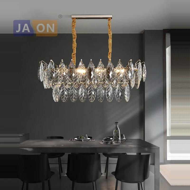 Imagem -03 - Led Dimmable Crystal Chandelier Goose Feather Ouro Prata Lustre Suspensão Luminária Iluminação para Sala de Jantar